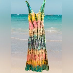 Tie dye rainbow summer dress